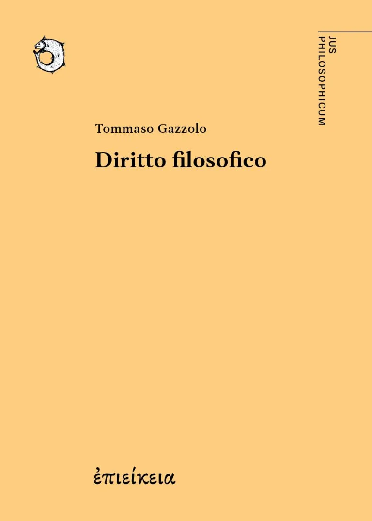Copertina del libro Diritto filosofico di Tommaso Gazzolo
