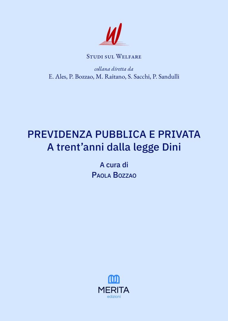 Copertina del libro Previdenza pubblica e privata. A trent’anni dalla legge Dini