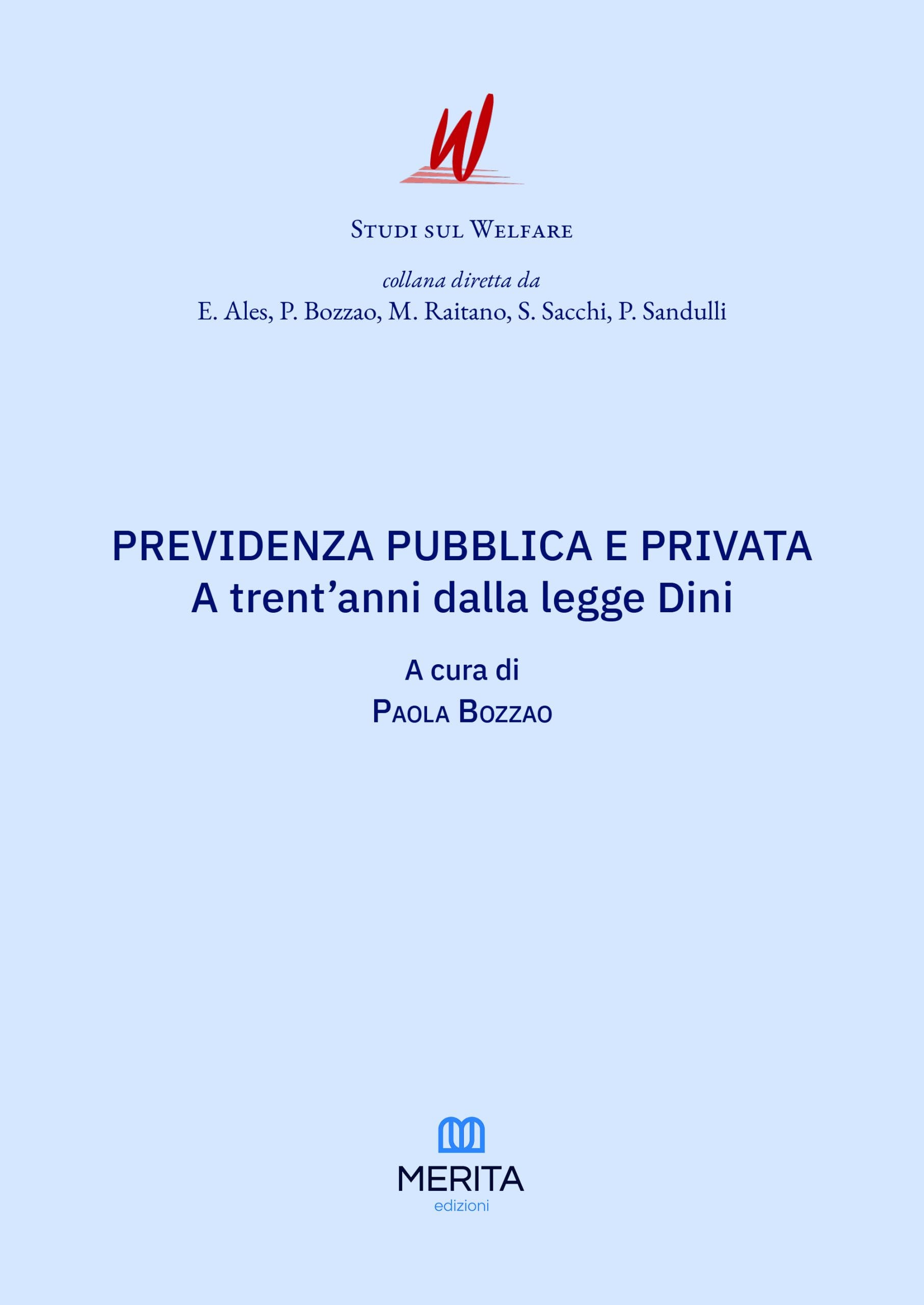 Copertina del libro Previdenza pubblica e privata. A trent’anni dalla legge Dini