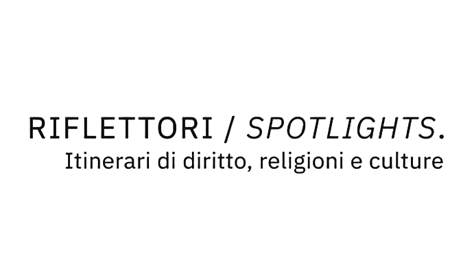 Logo della collana Riflettori, itinerari di diritto, religioni e cultura